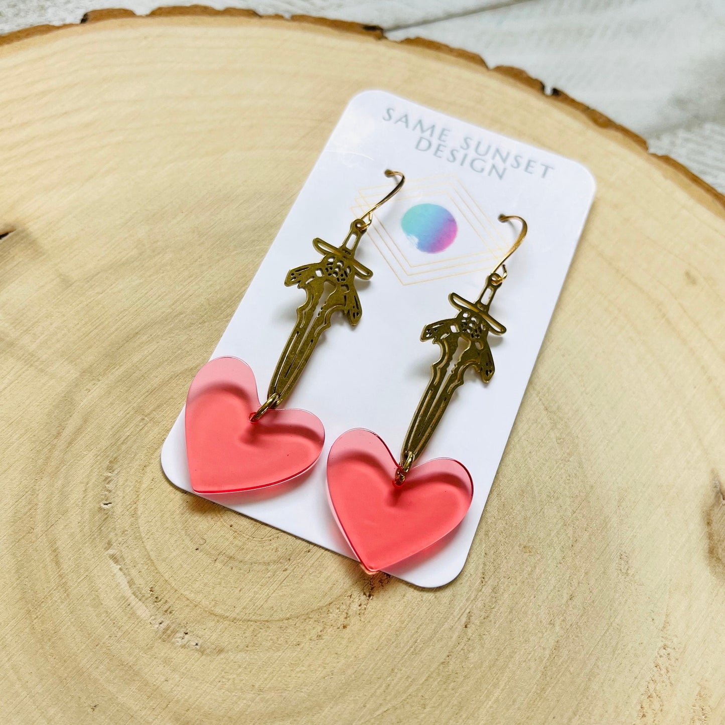 Sword Heart Earrings