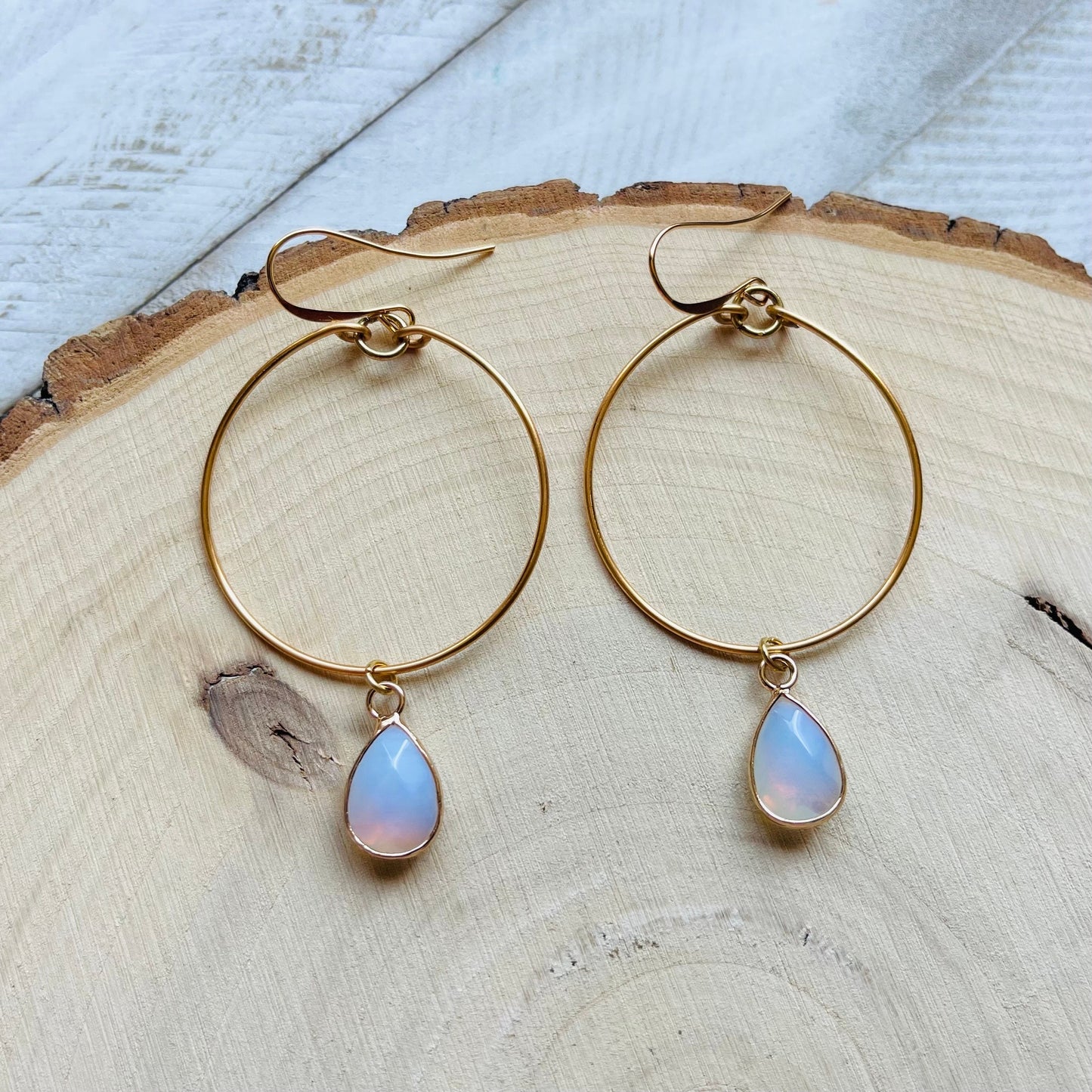 Opalite Hoop Earrings