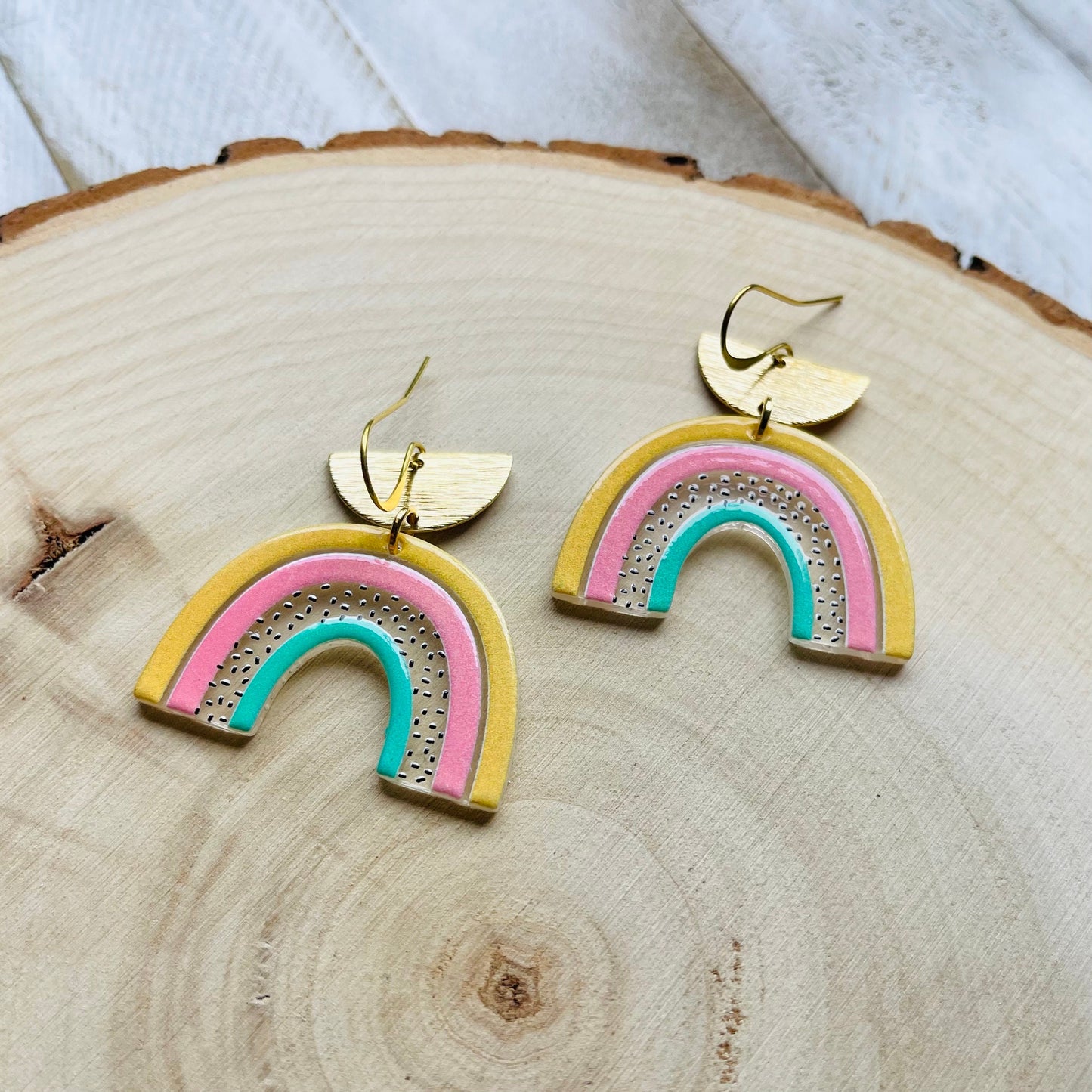 Rainbow Earrings Dangle