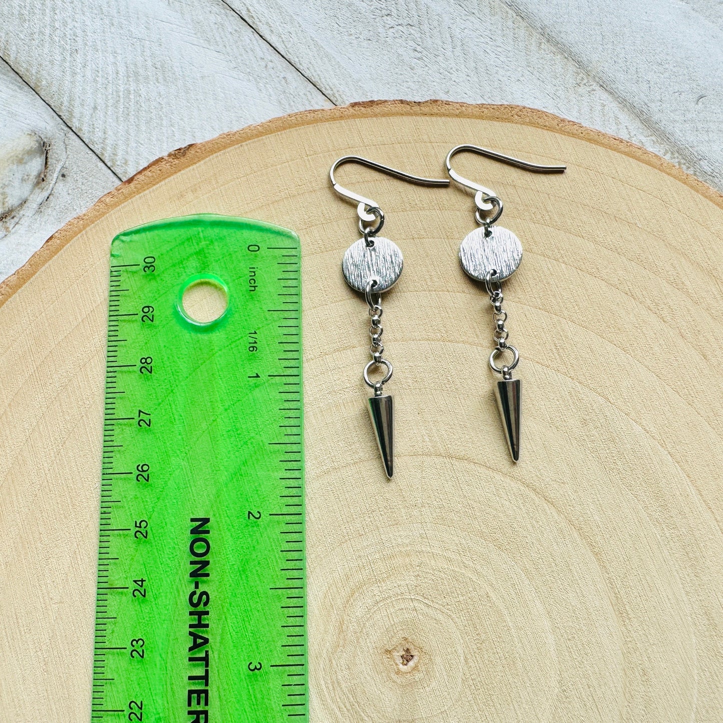 Stainless Steel Spike Earrings