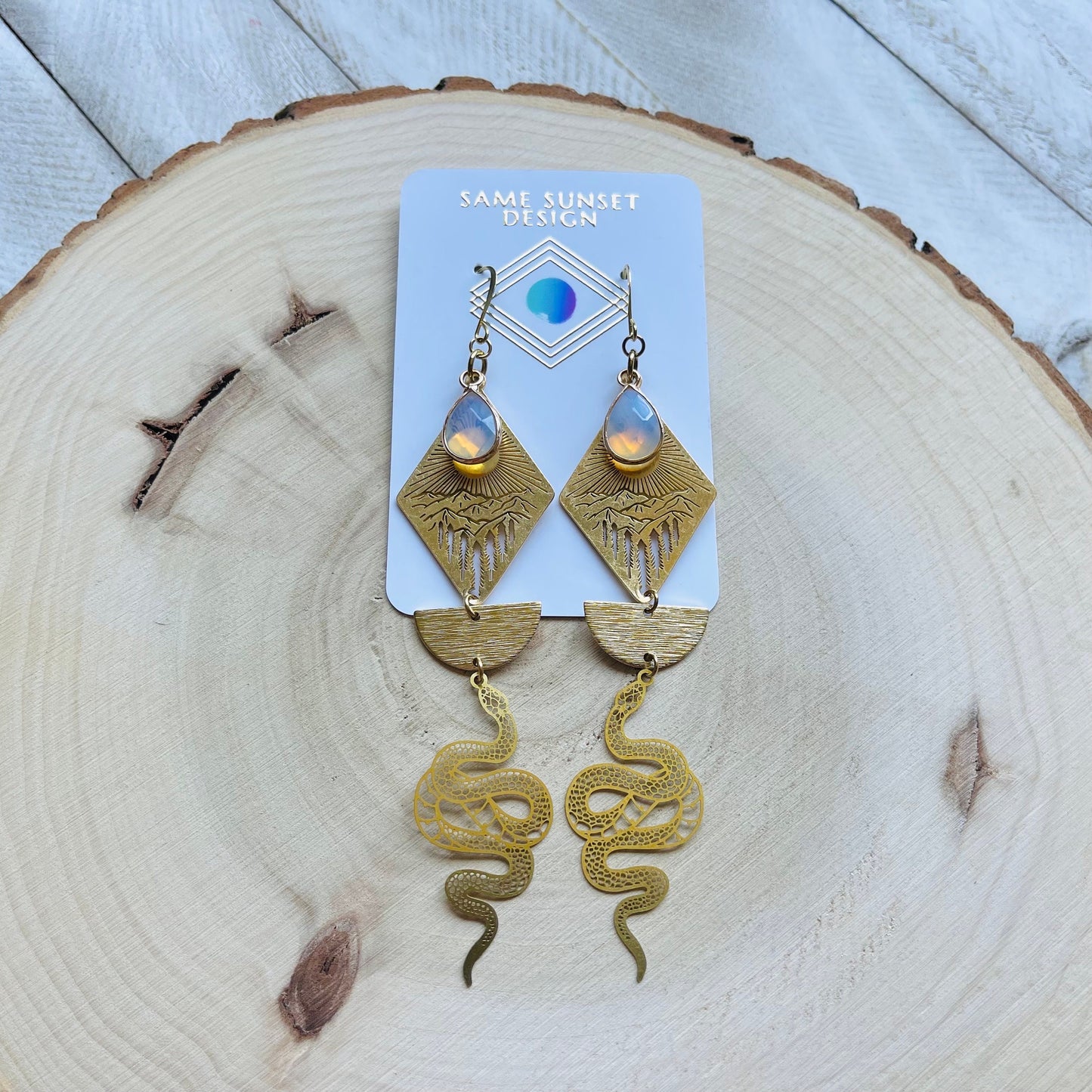 Opalite Snake Earrings