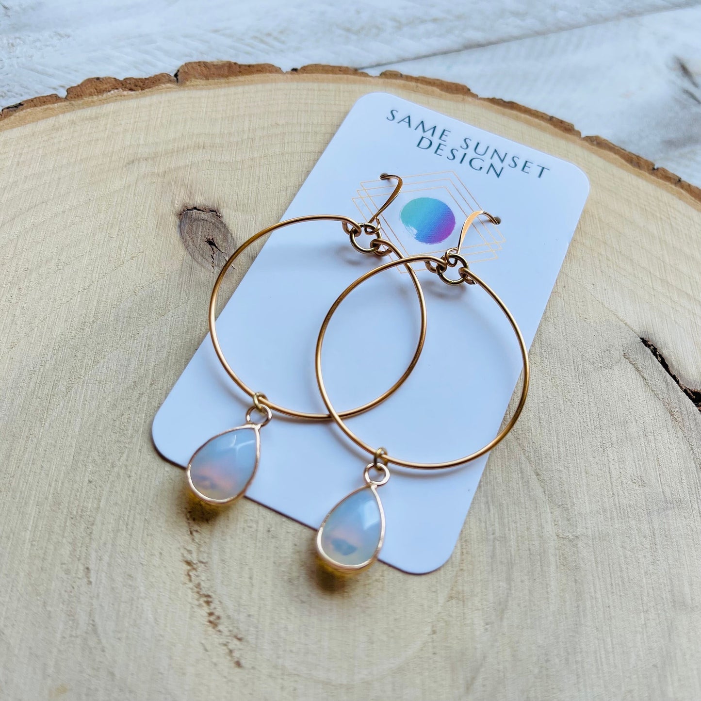 Opalite Hoop Earrings