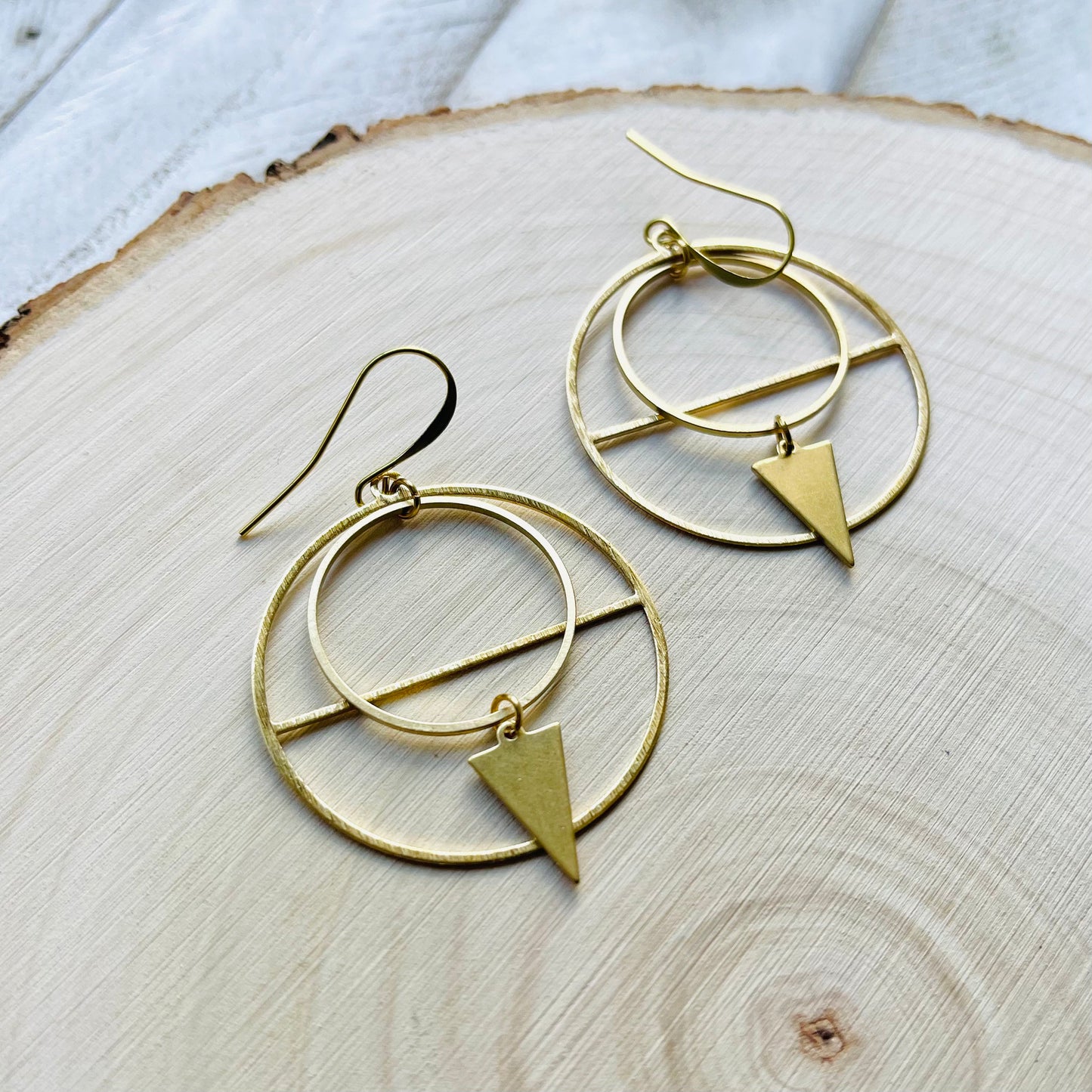 Brass Hoop Earrings