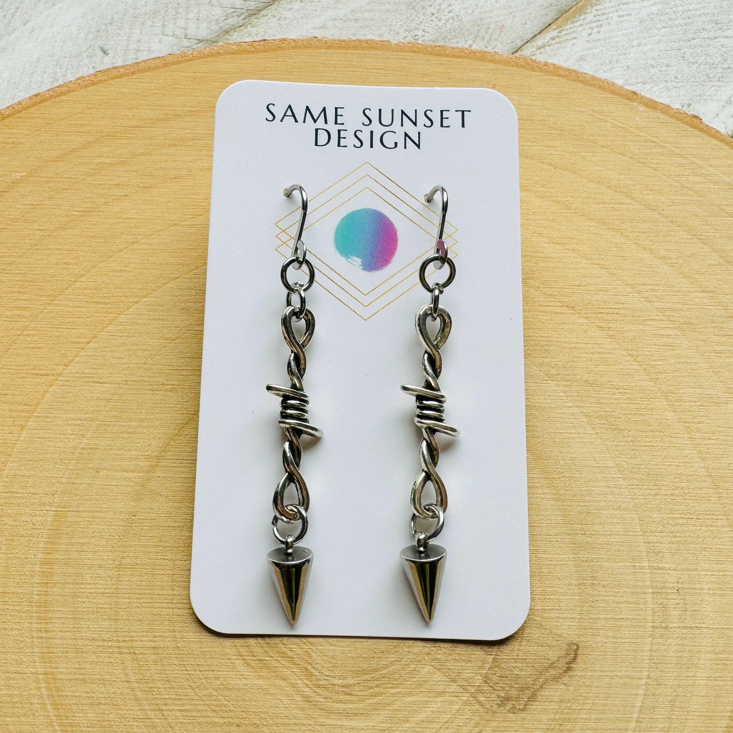 Barbed Wire Spike Earrings