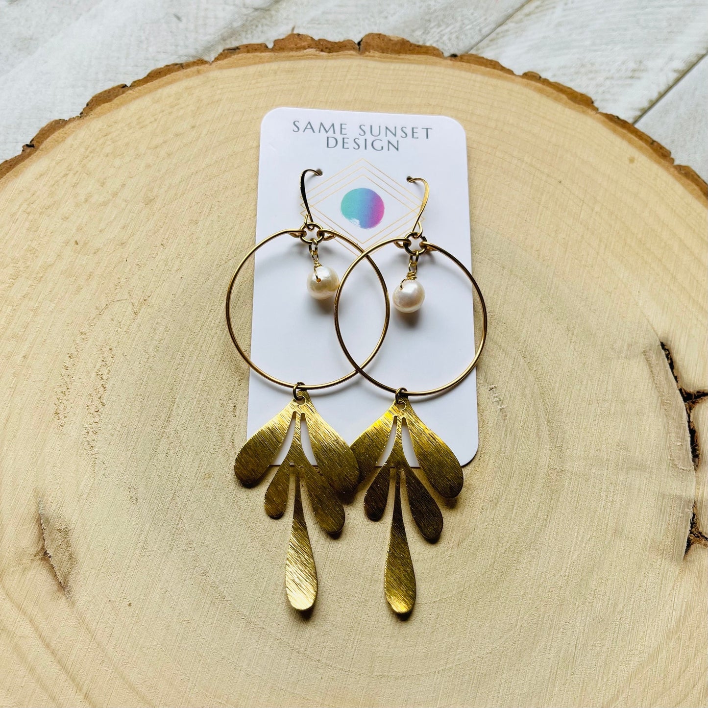 Pearl Hoop Earrings