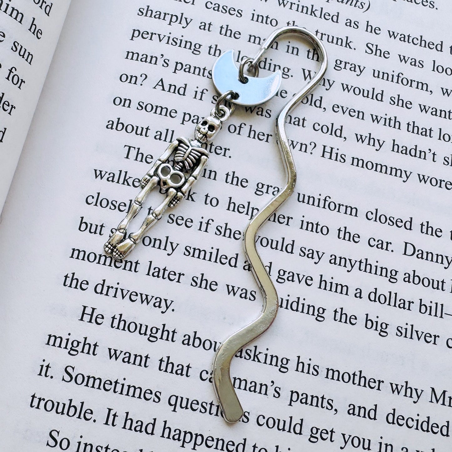 Skeleton Moon Bookmark