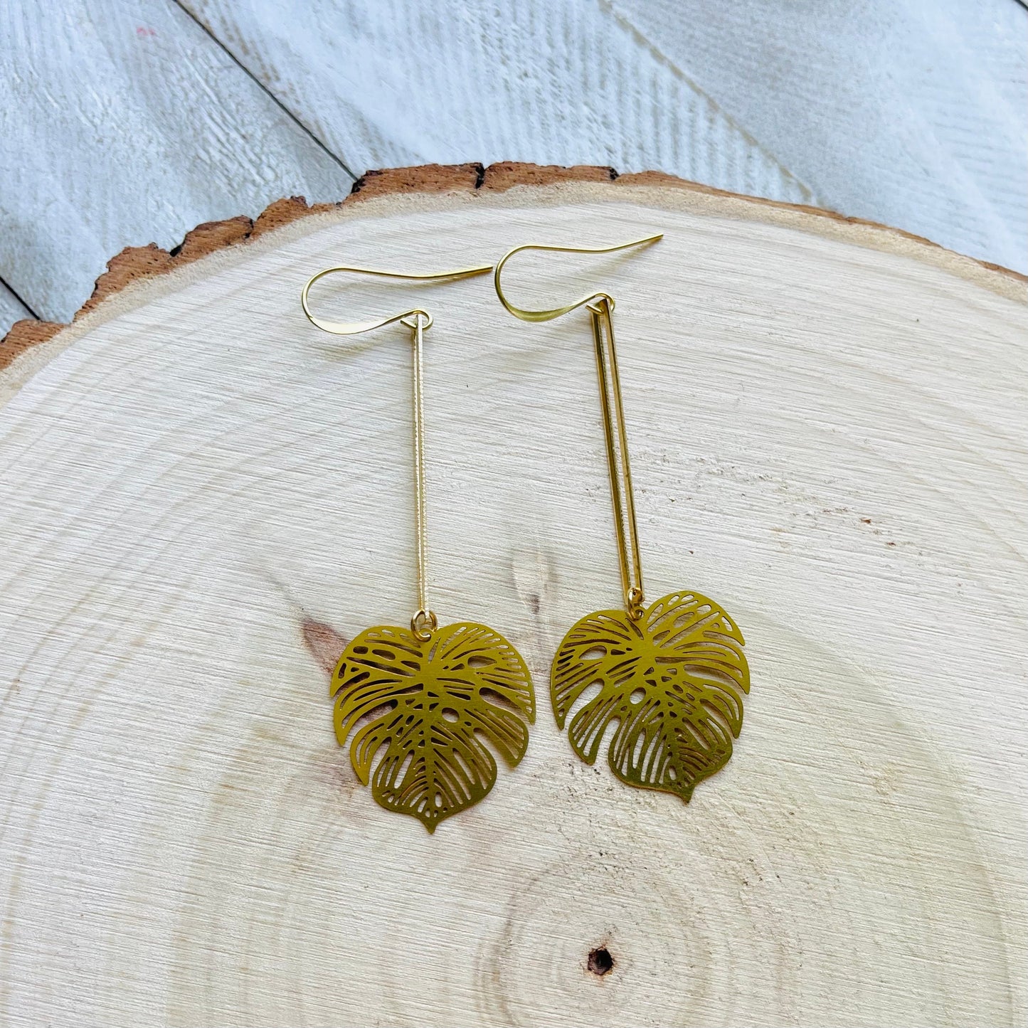 Monstera Leaf Earrings