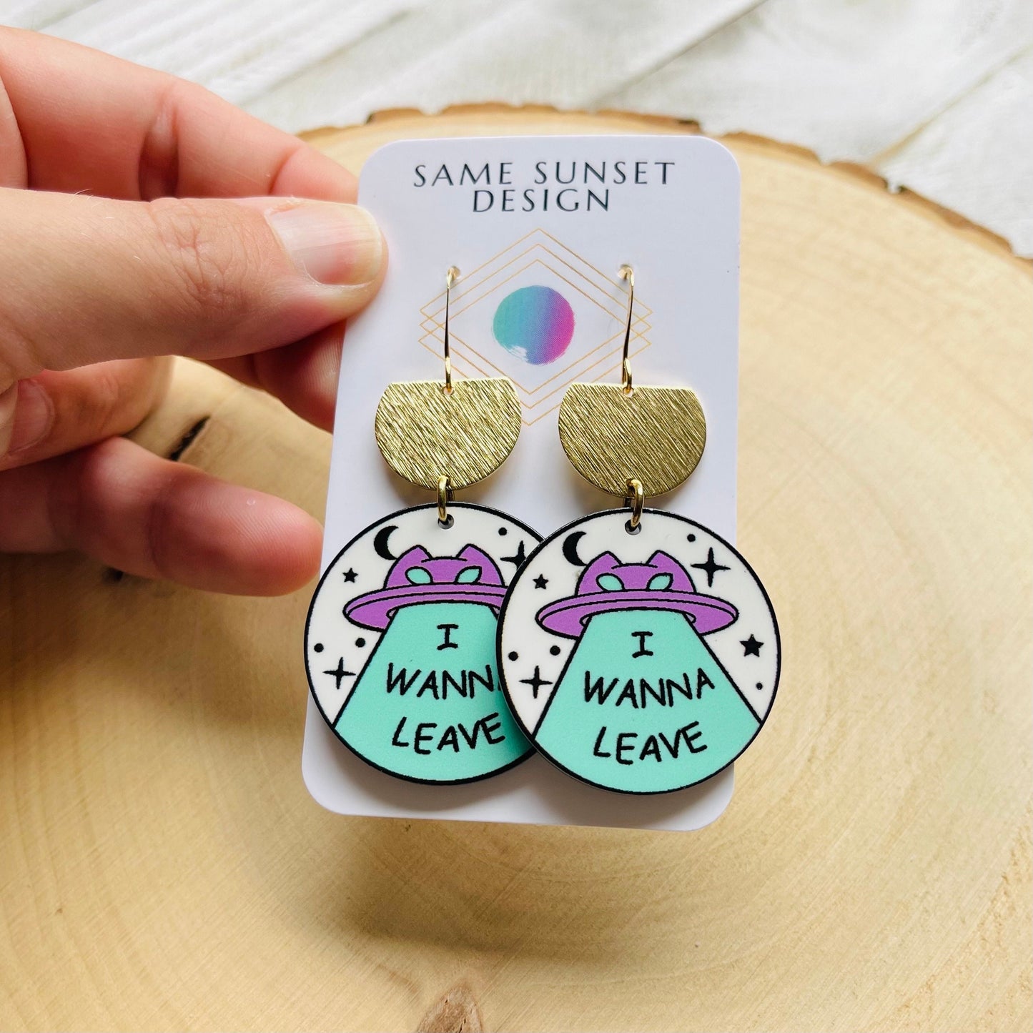 UFO Cat Earrings