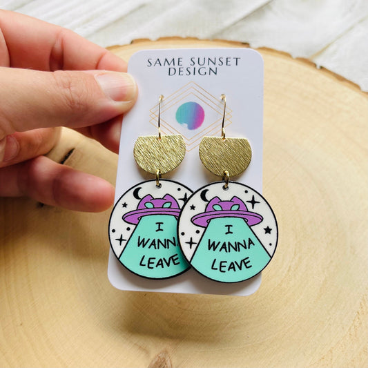 UFO Cat Earrings