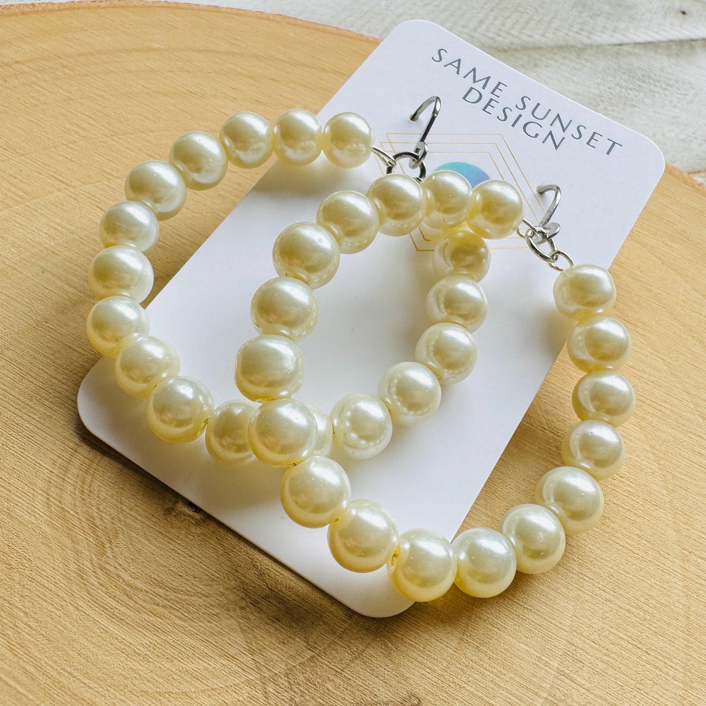 Faux Pearl Earrings