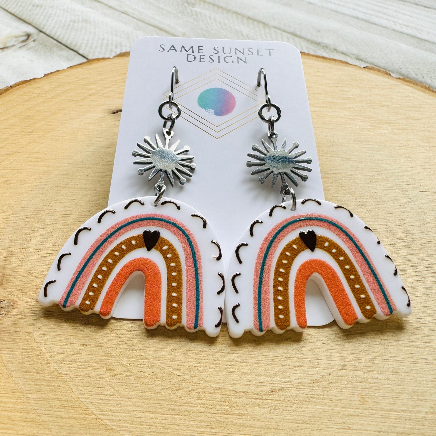 Rainbow Dangle Earrings