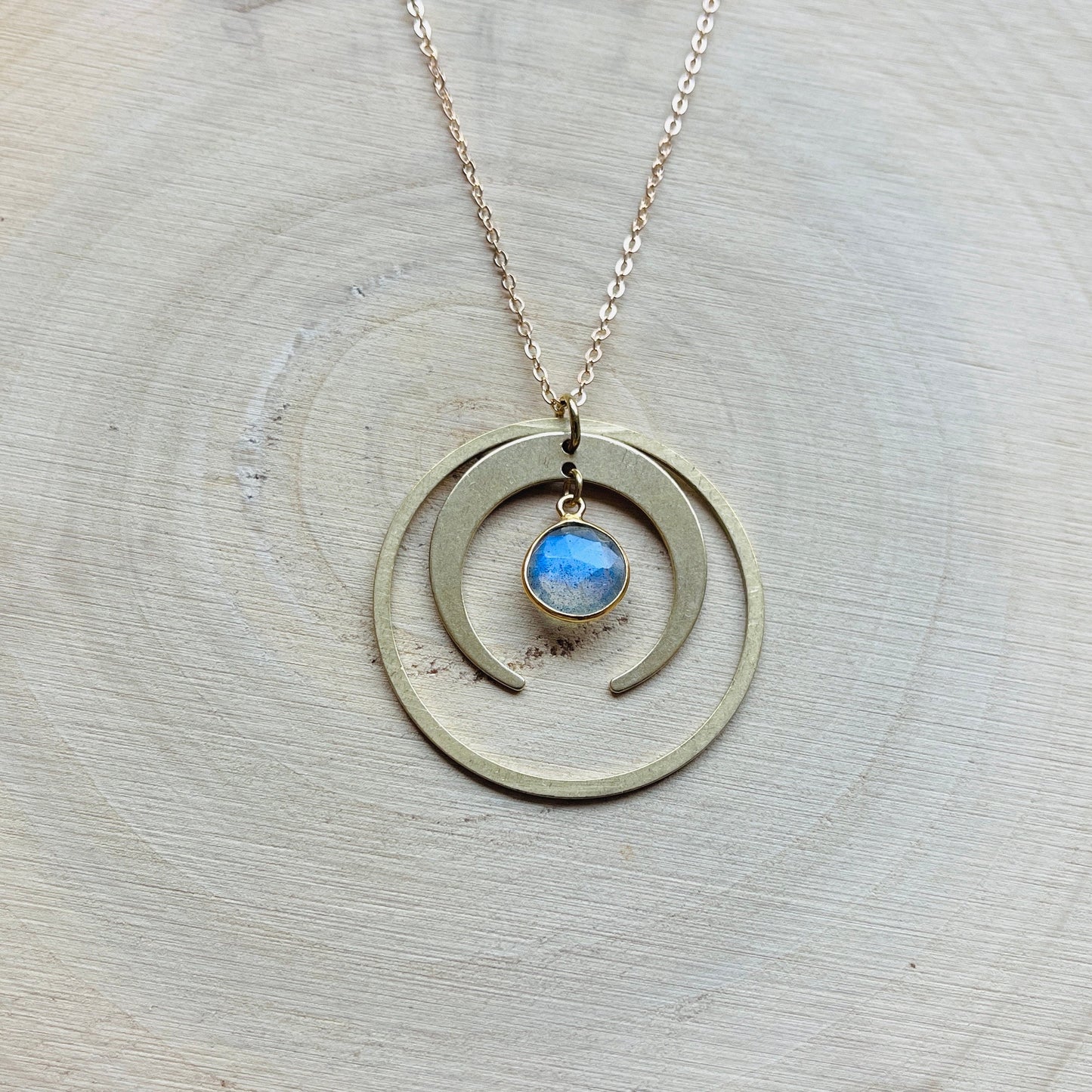 Labradorite Moon Necklace