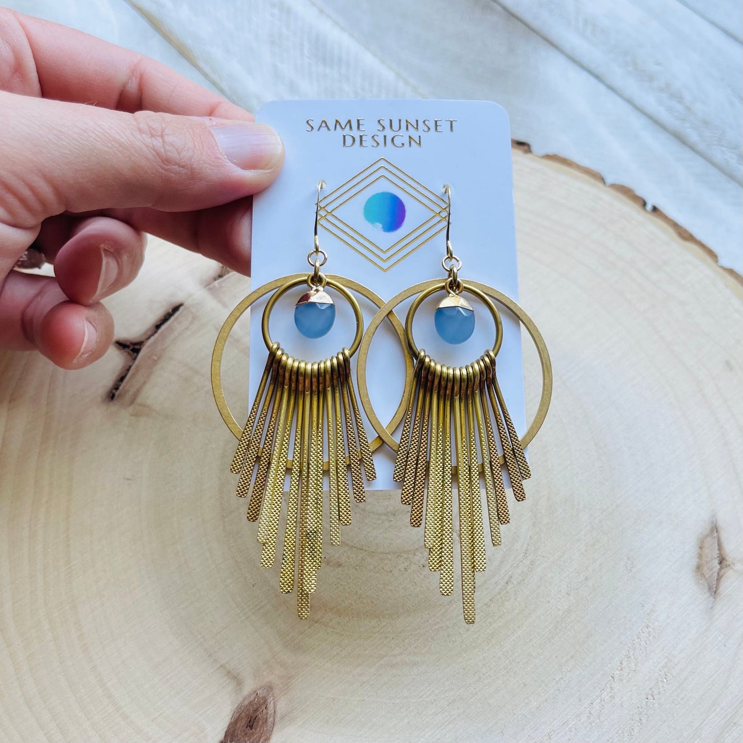 Jade Fringe Earrings