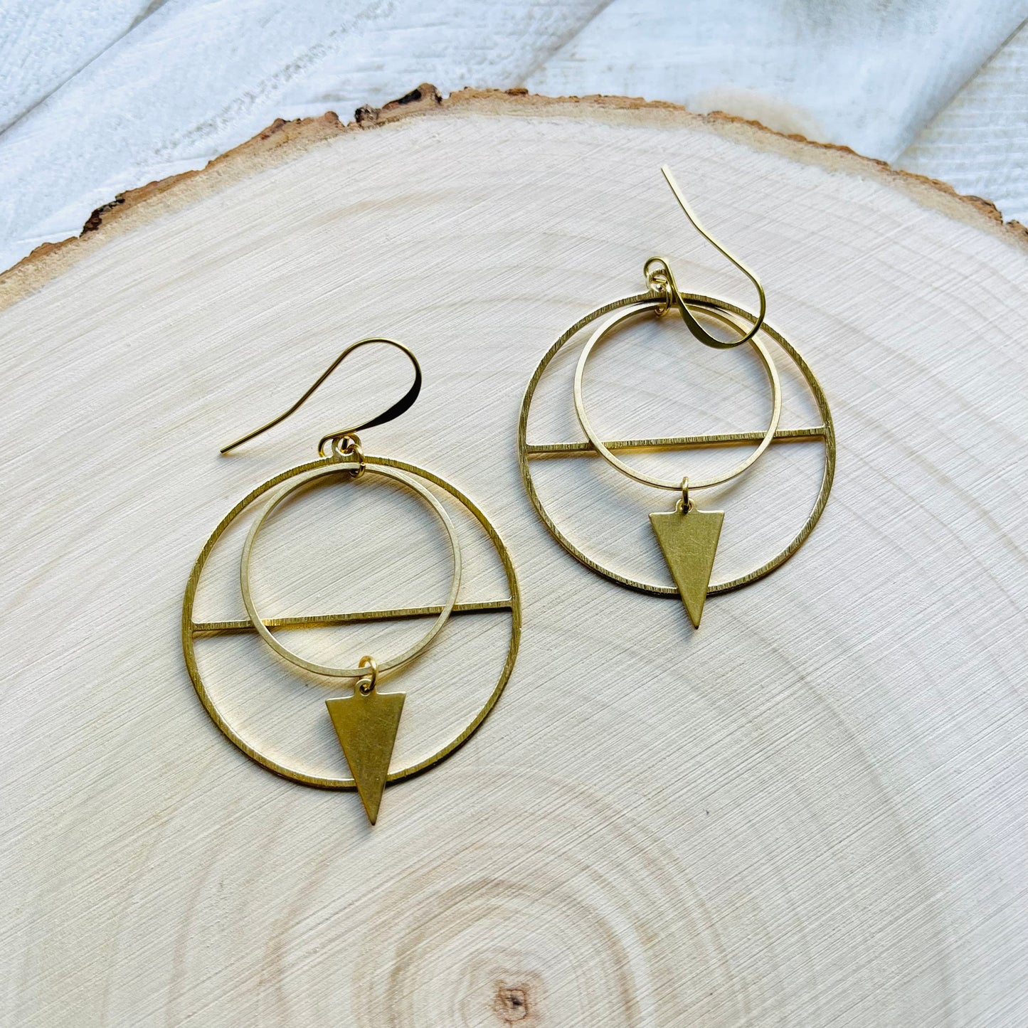 Brass Hoop Earrings