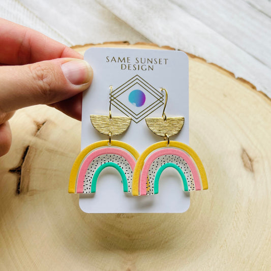 Rainbow Earrings Dangle