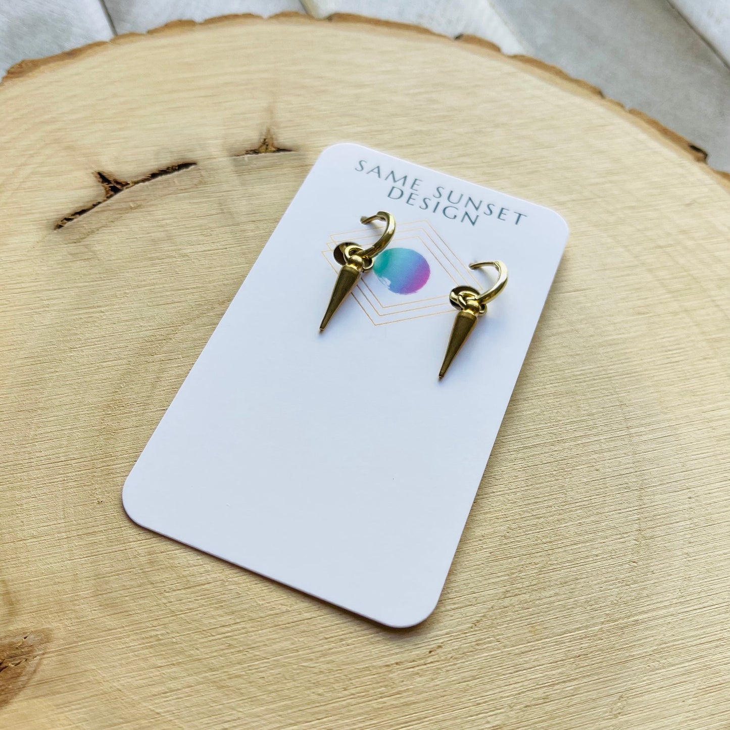 Spike Huggie Hoop Earrings