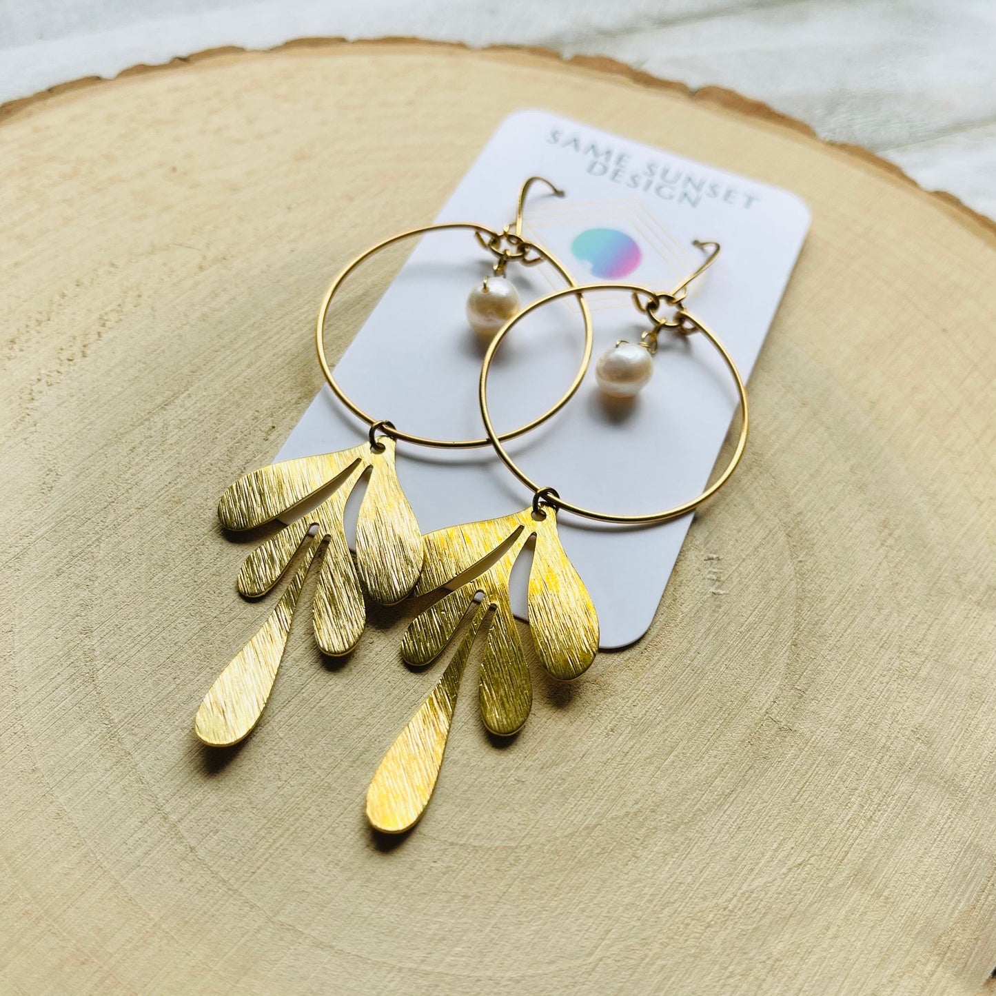 Pearl Hoop Earrings