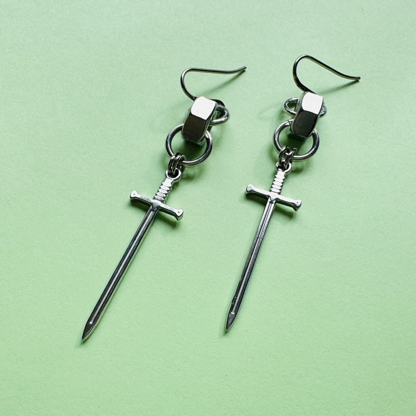 SIlver Dagger Earrings