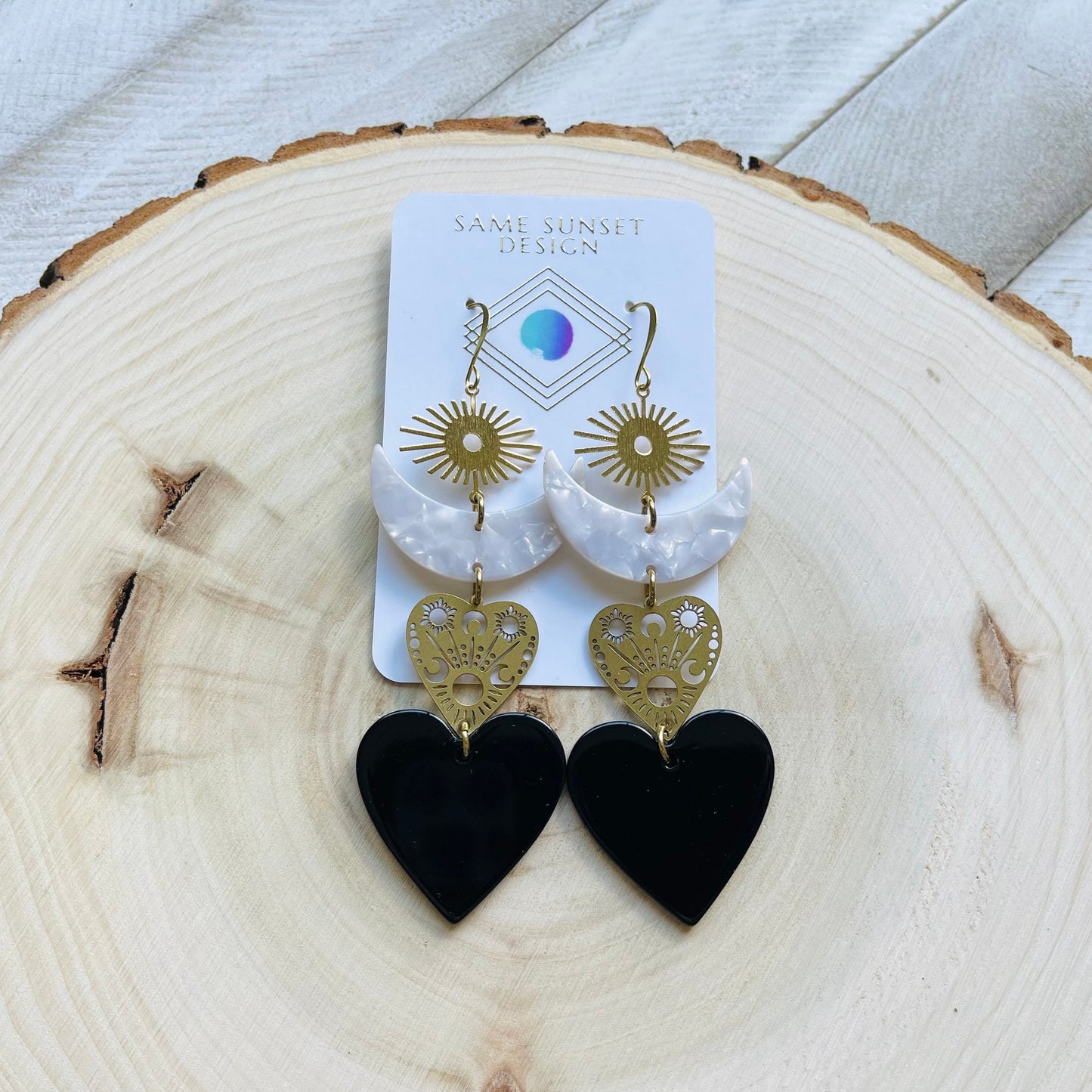 Goth Heart Earrings