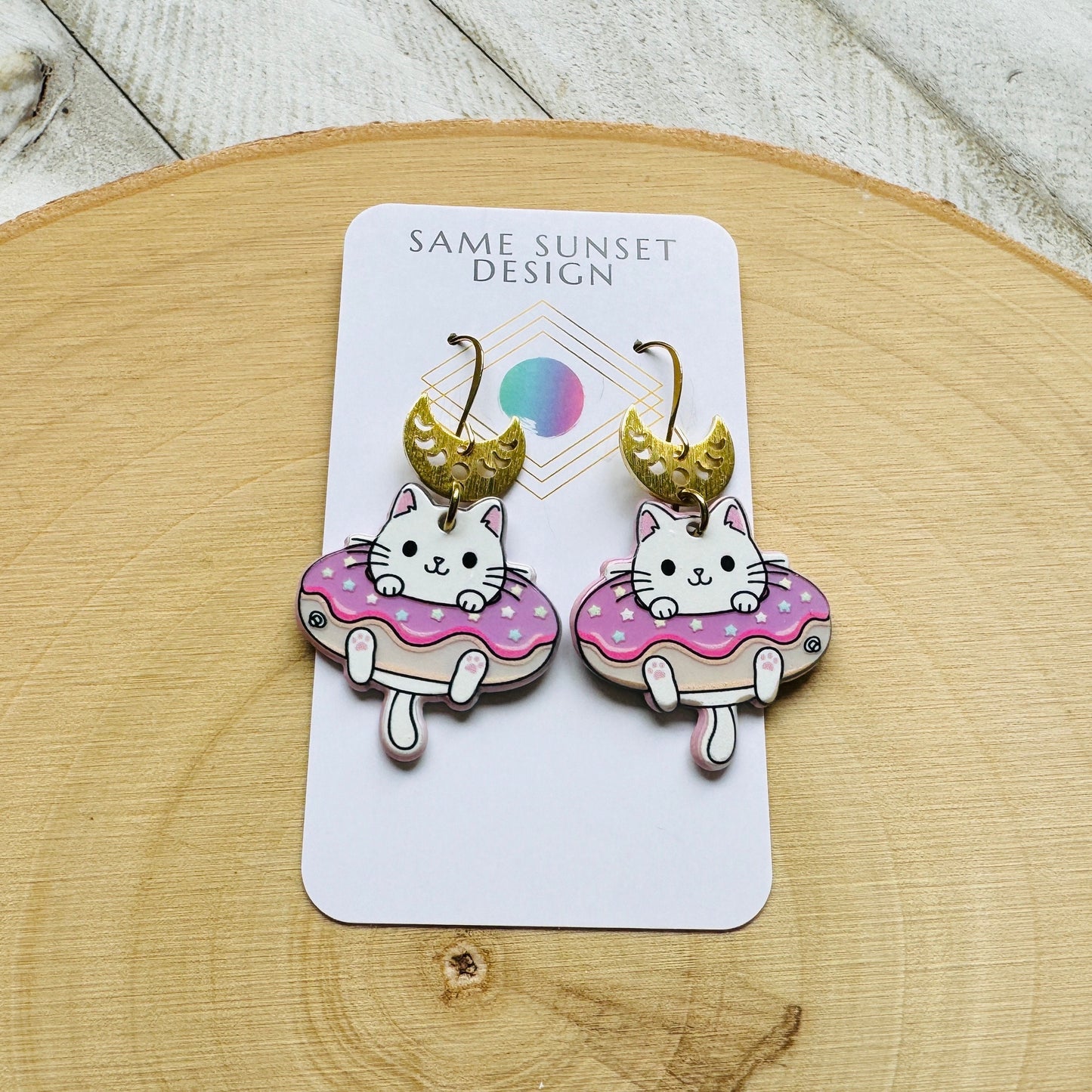 Cat Donut Earrings