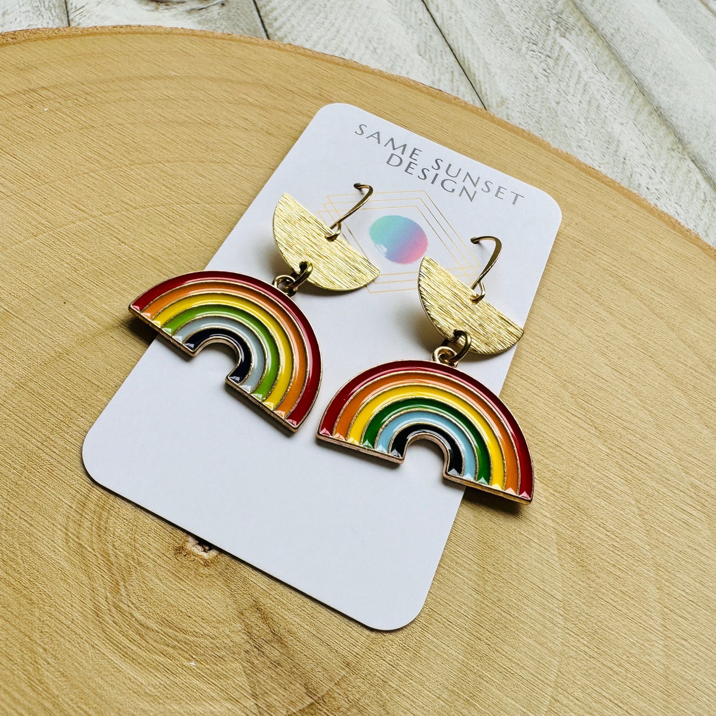 Rainbow Dangle Earrings