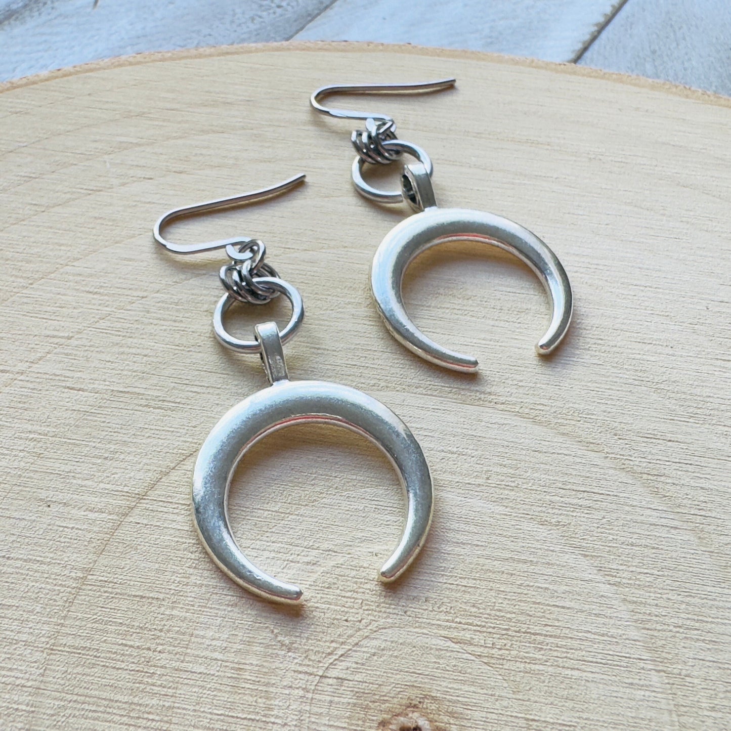 Silver Moon Earrings
