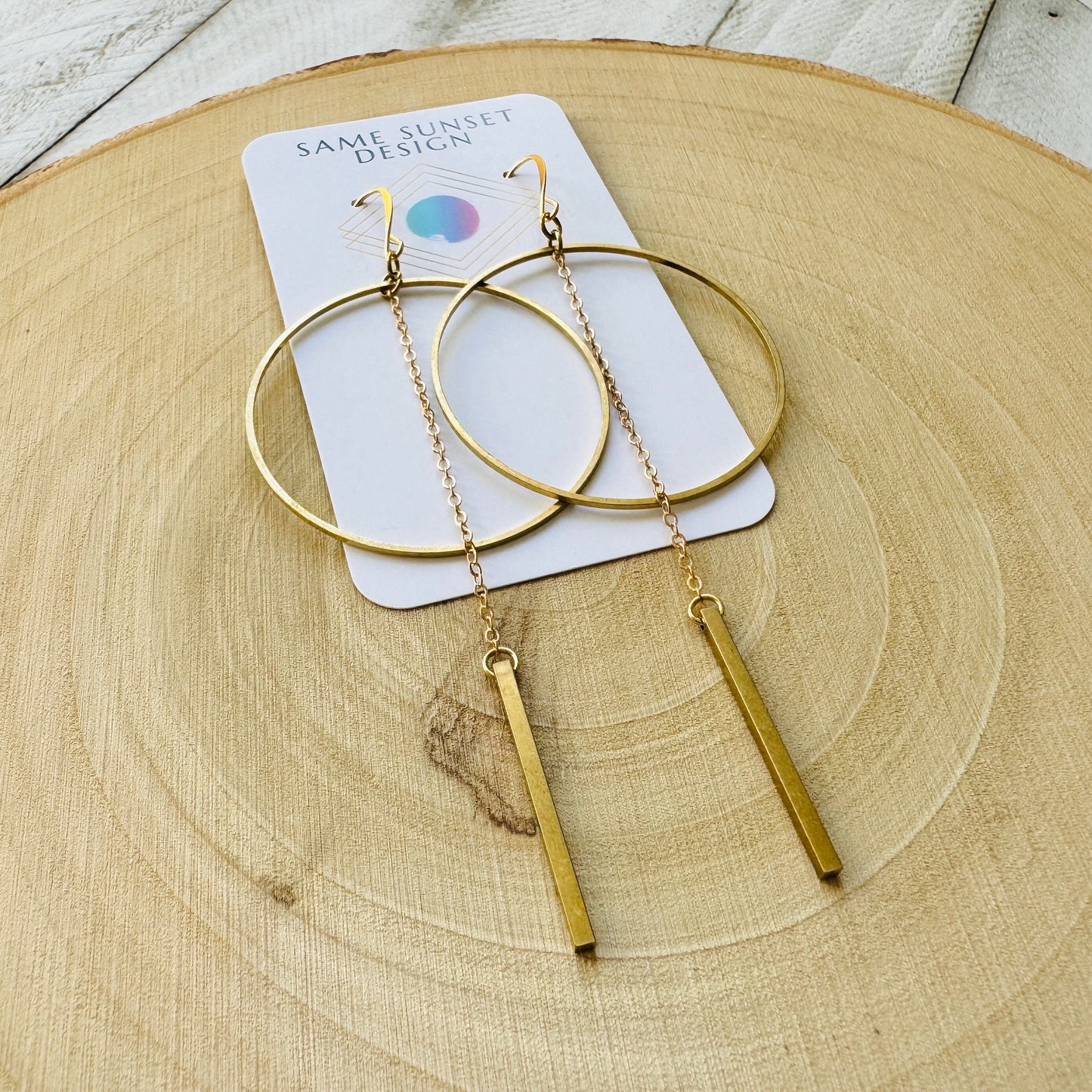 Brass Hoop Earrings