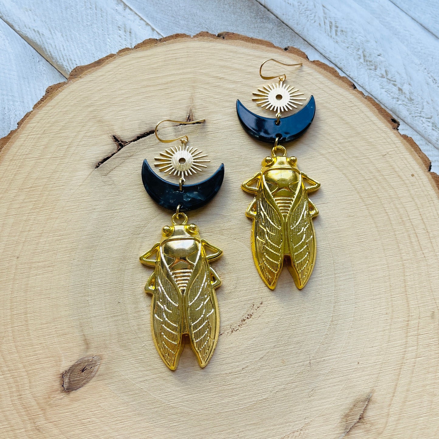 Cicada Moon Earrings