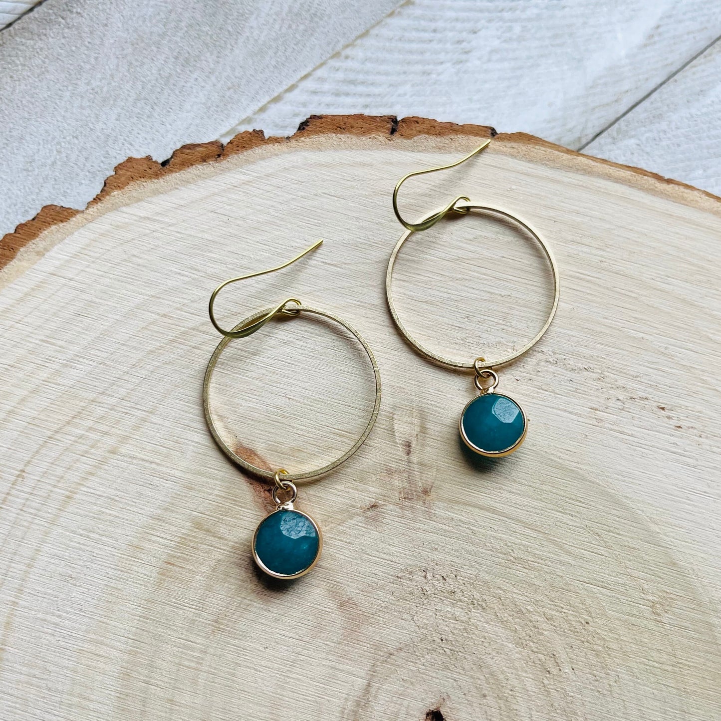 Brass Hoop Earrings