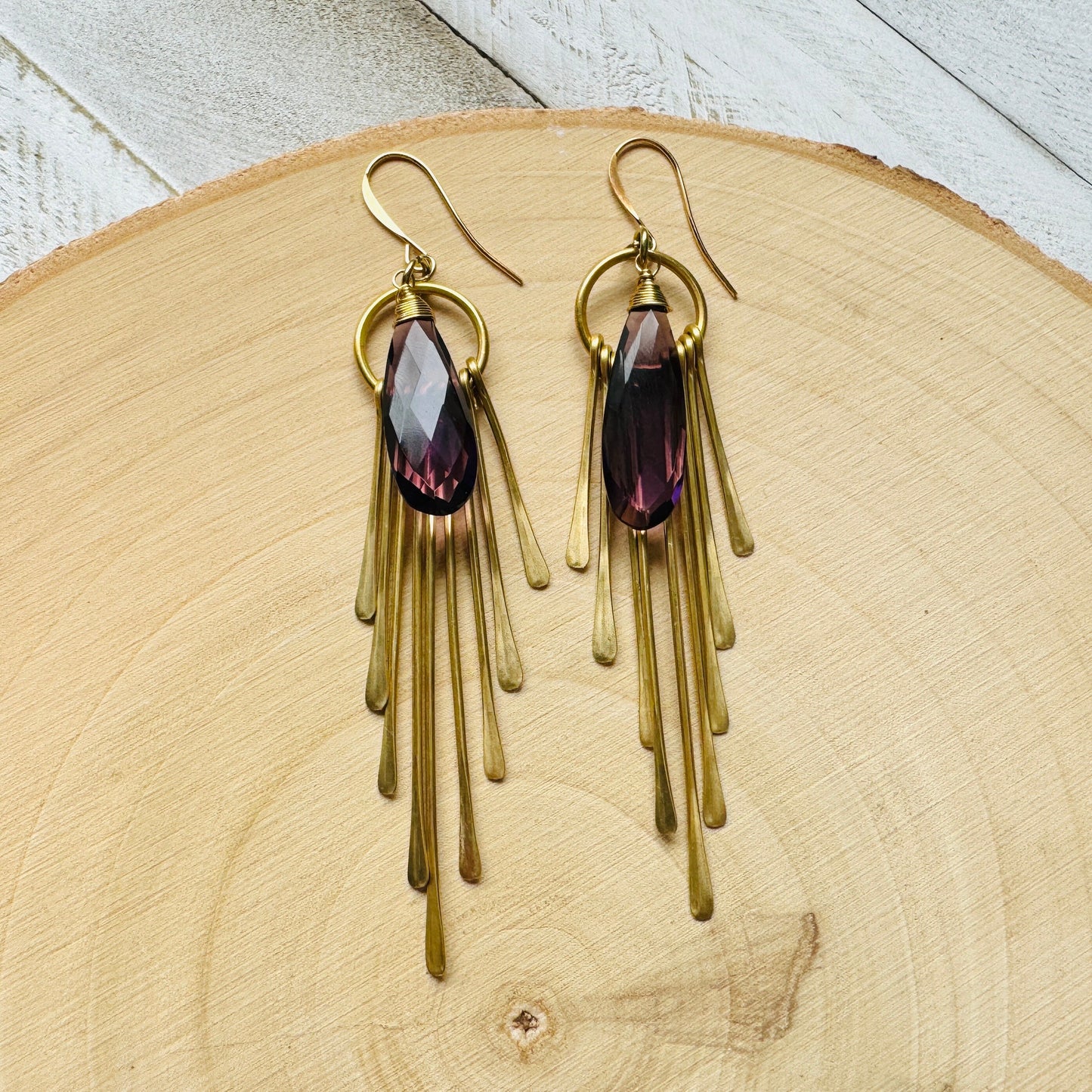 Amethyst Fringe Earrings