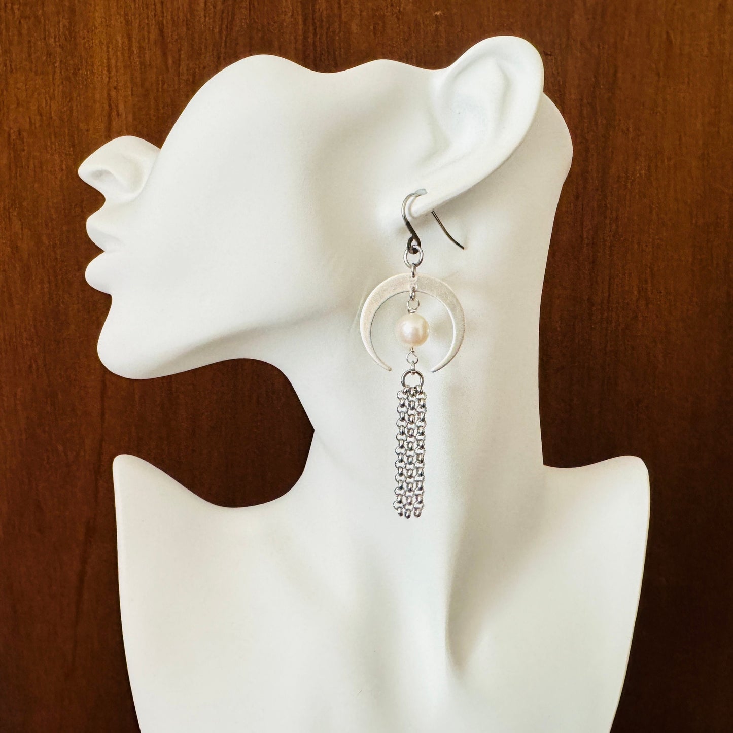 Pearl Moon Earrings