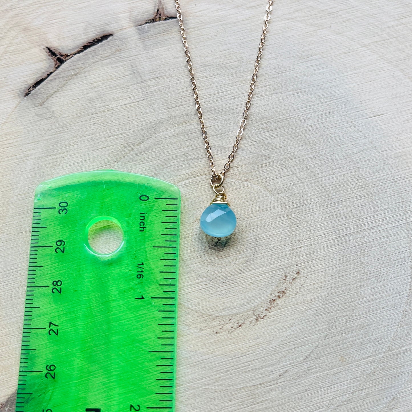 Aqua Chalcedony Necklace