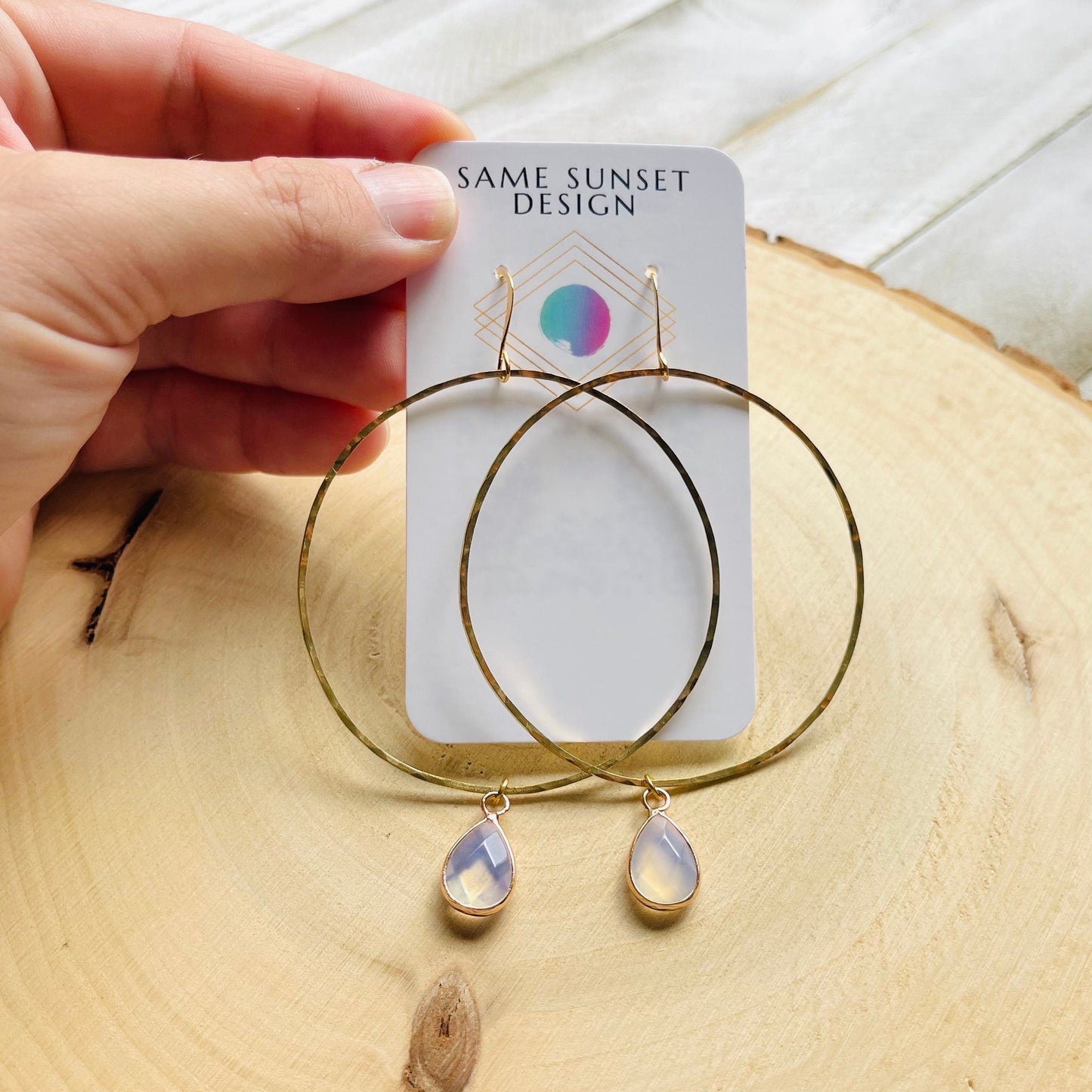 Opalite Hoop Earrings