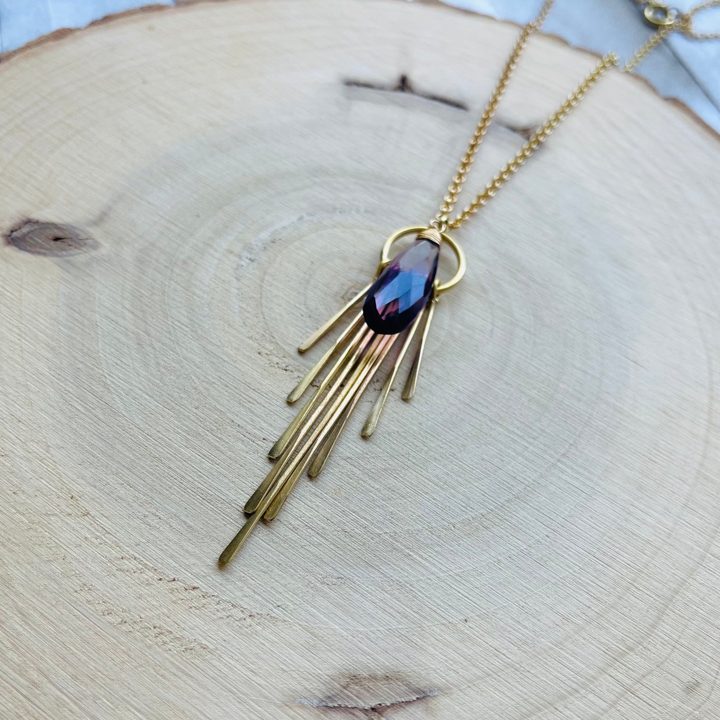 Amethyst Fringe Necklace