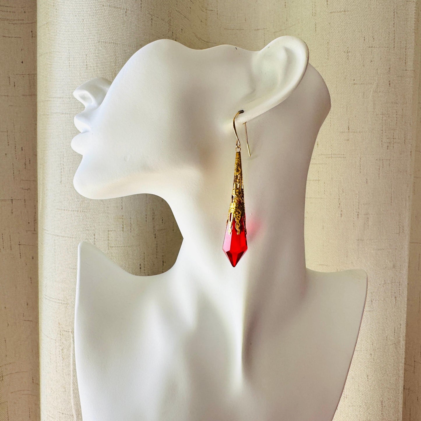 Red Crystal Earrings