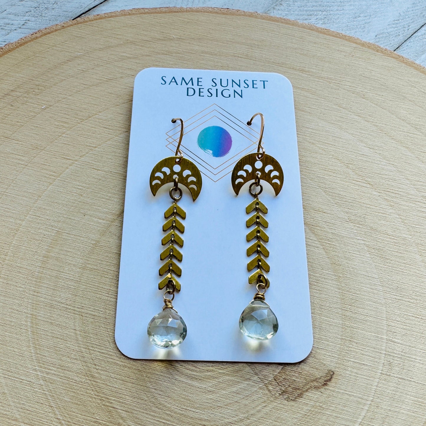 Green Amethyst Earrings