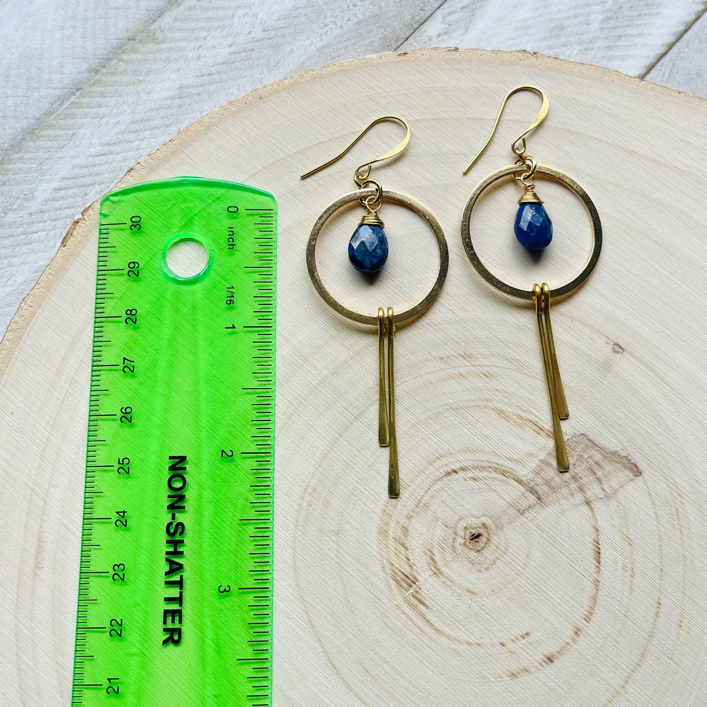 Lapis Lazuli Hoop Earrings