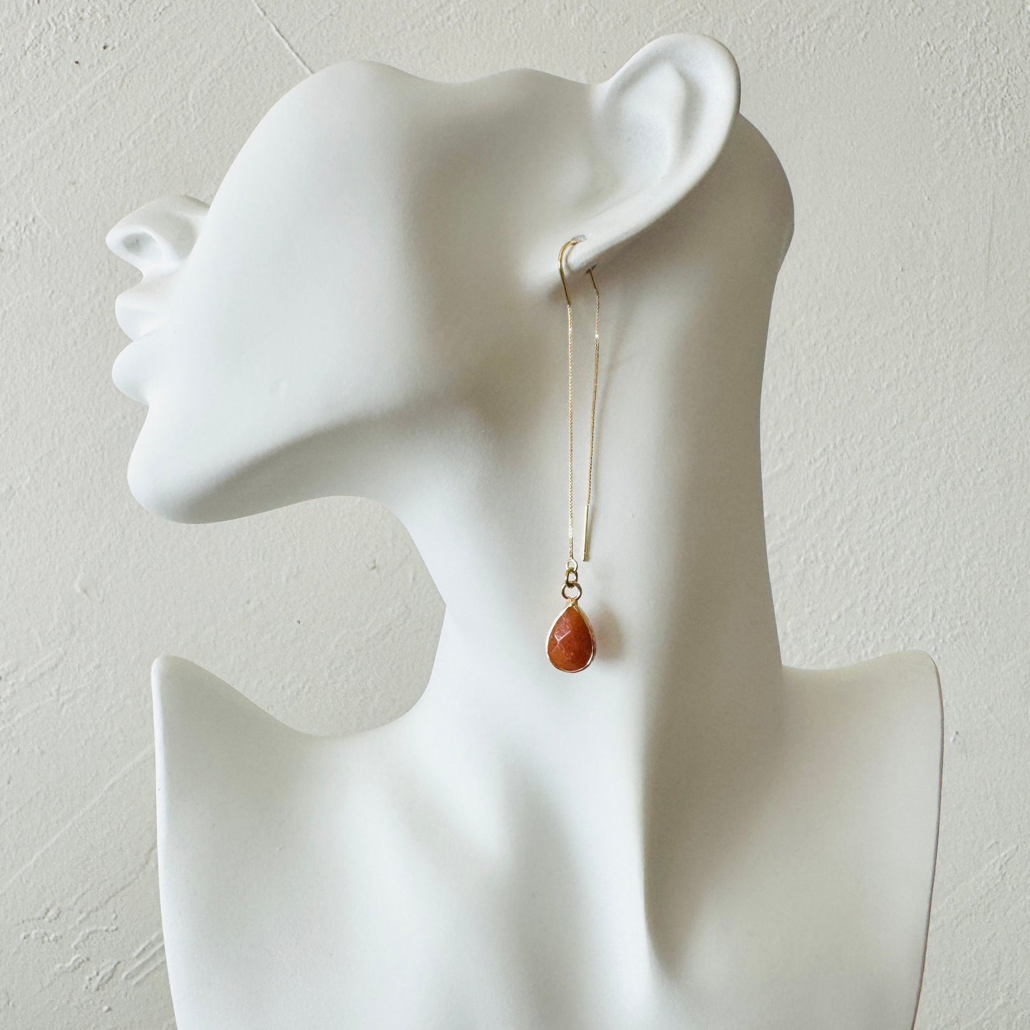 Aventurine Threader Earrings