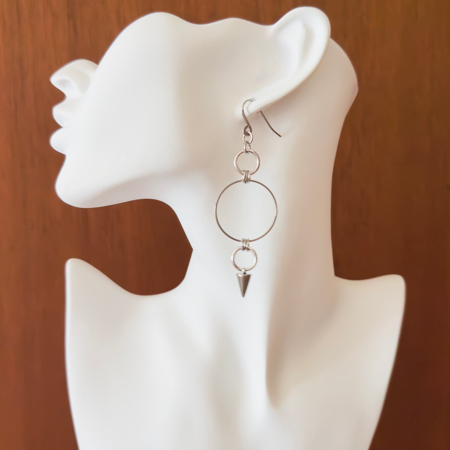 Stainless Steel Spike Earrings