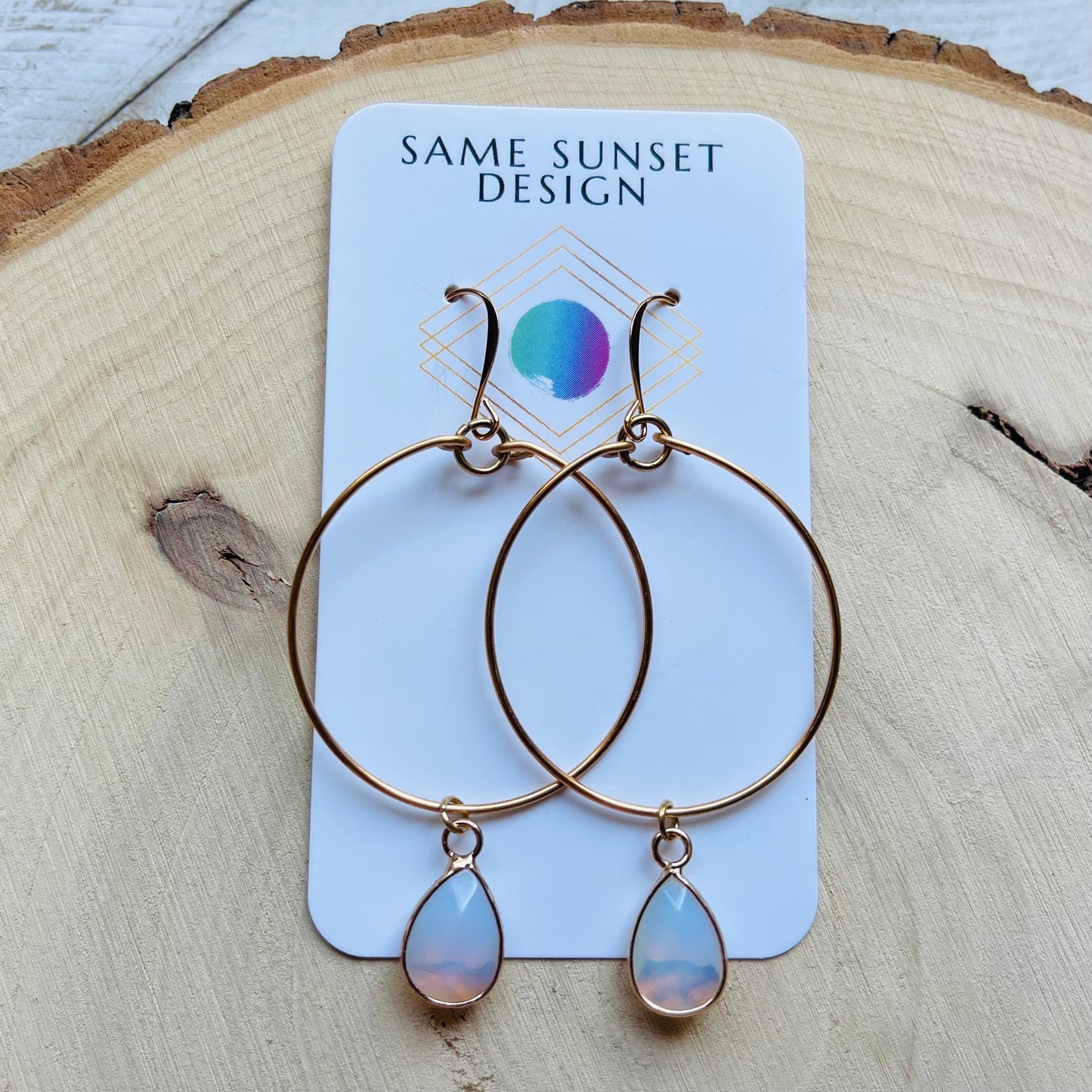 Opalite Hoop Earrings