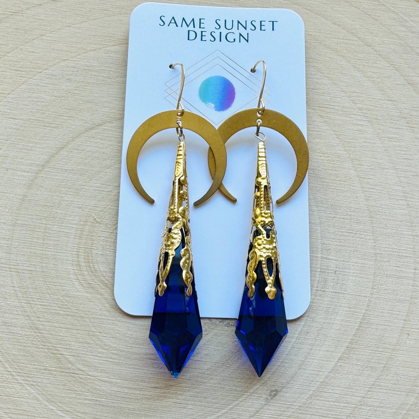 Blue Moon Crystal Earrings