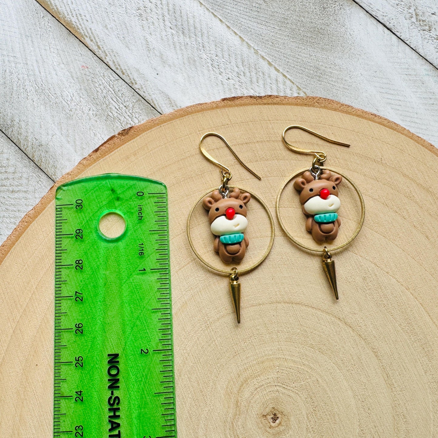 Reindeer Spike Hoop Earrings