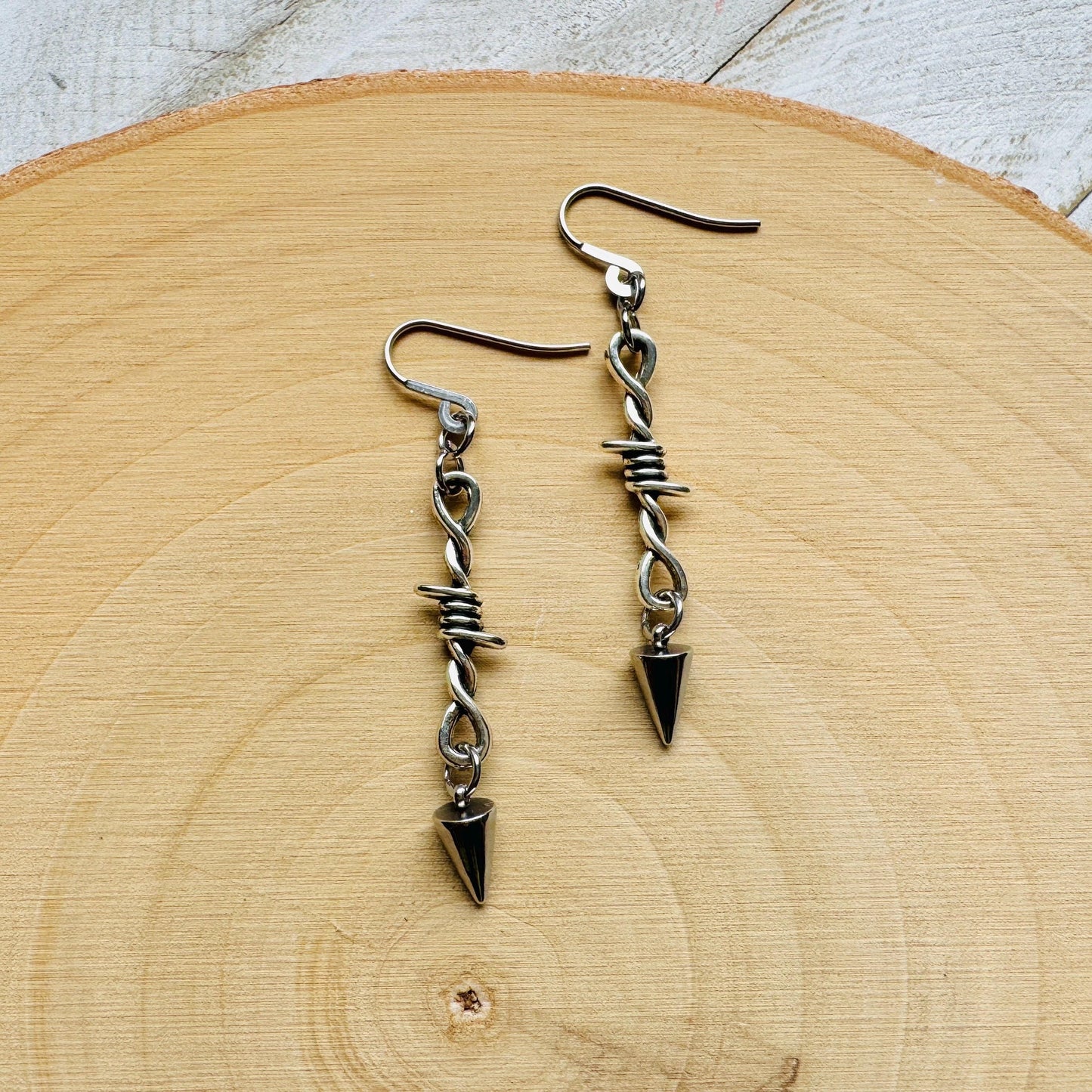 Barbed Wire Spike Earrings