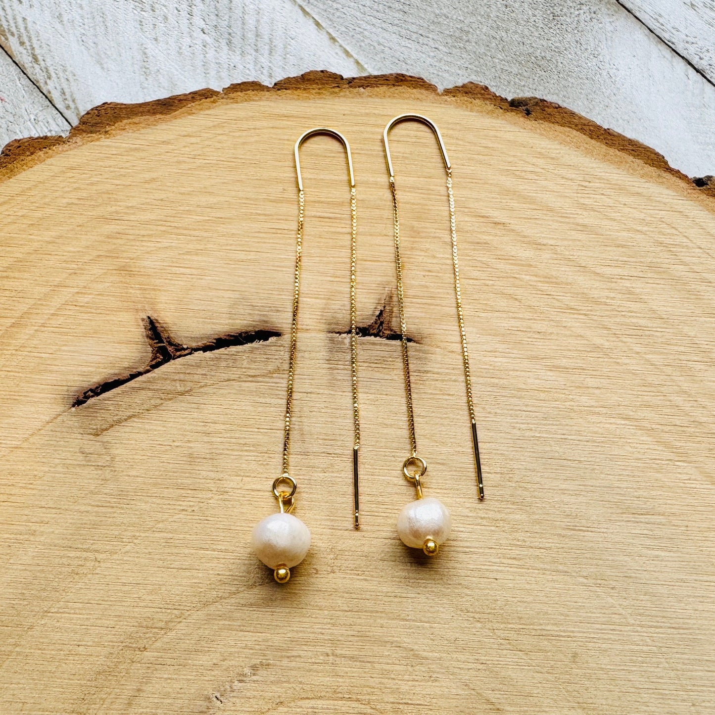 Freshwater Pearl Threader Earrings