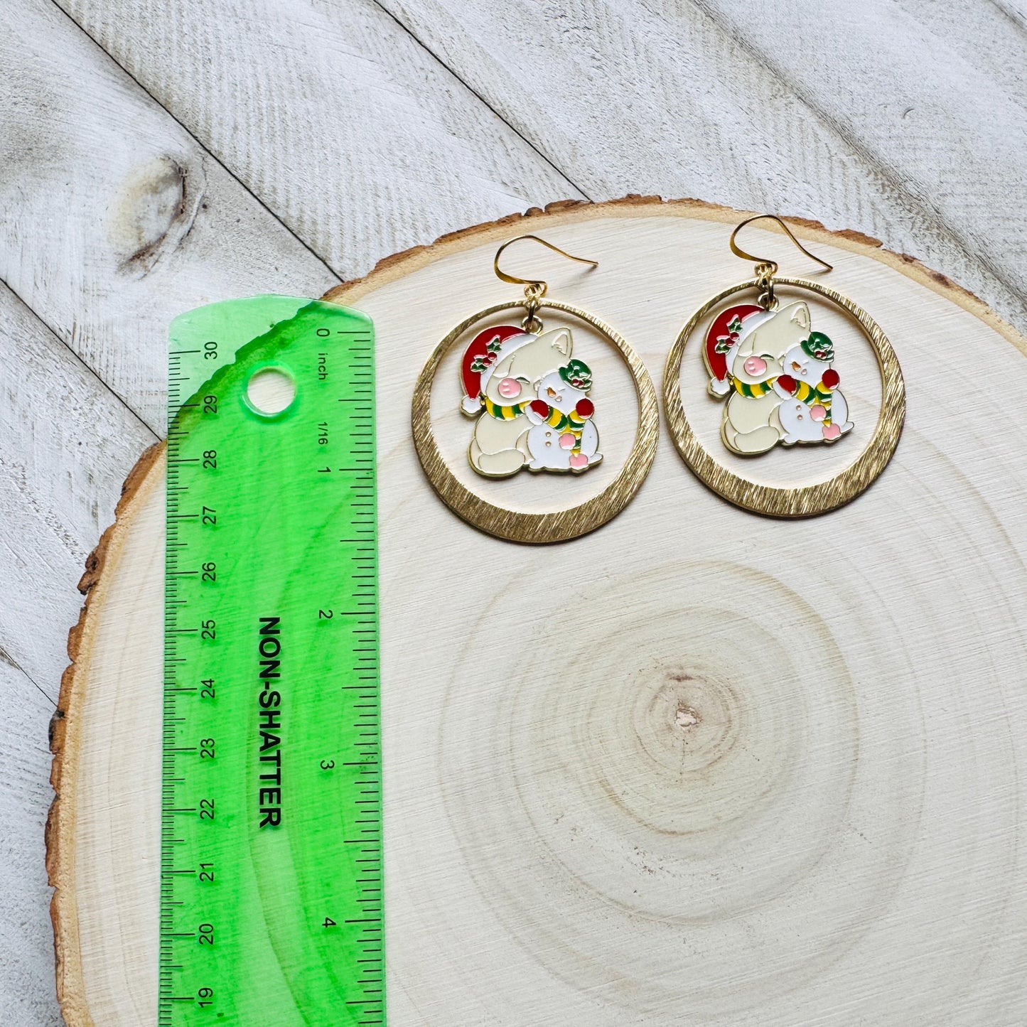 Christmas Cat Earrings