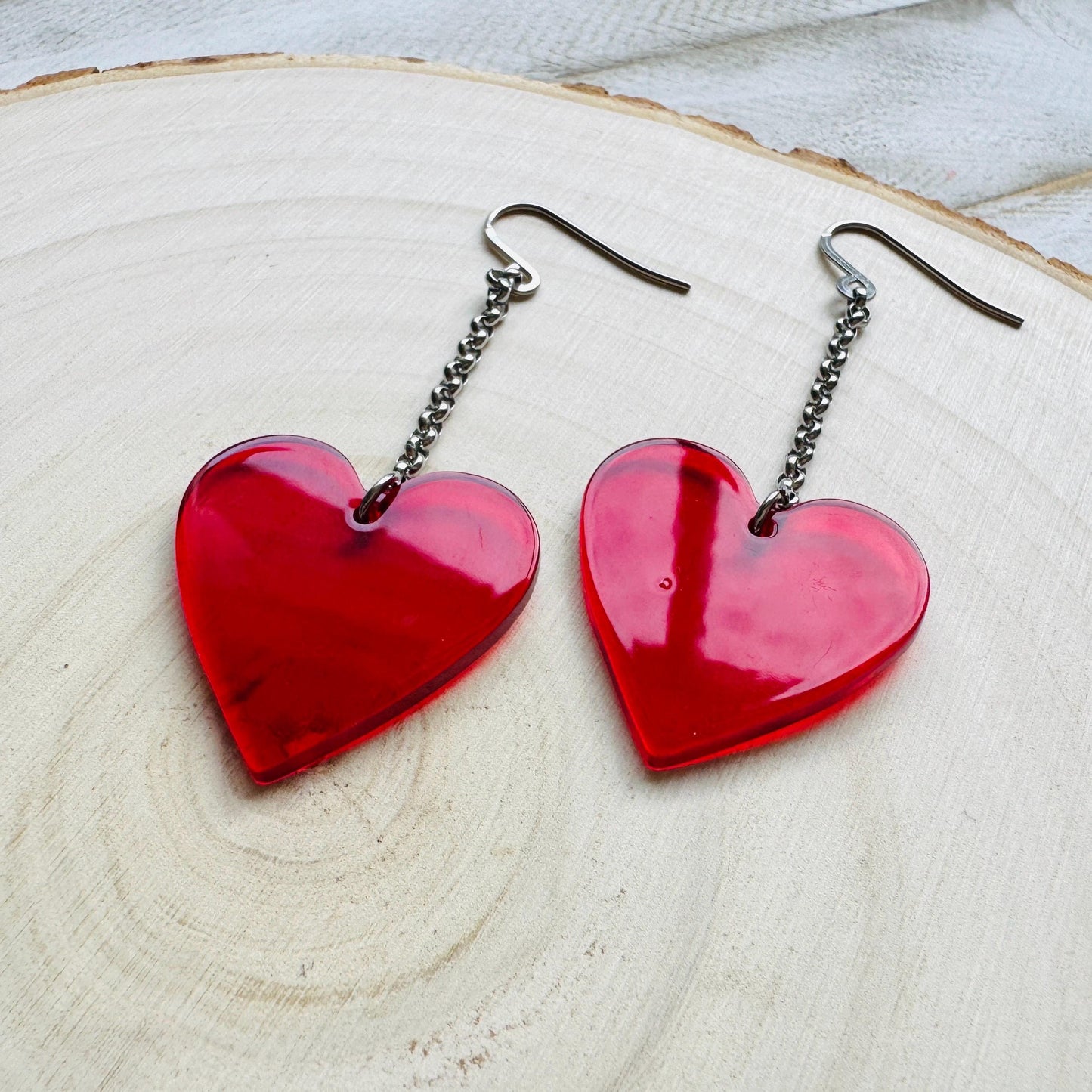 Red Heart Earrings