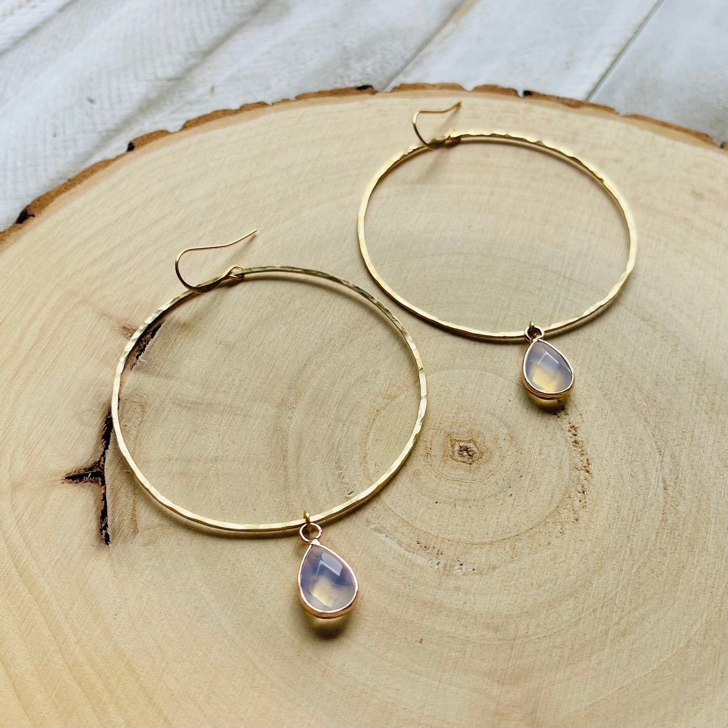 Opalite Hoop Earrings
