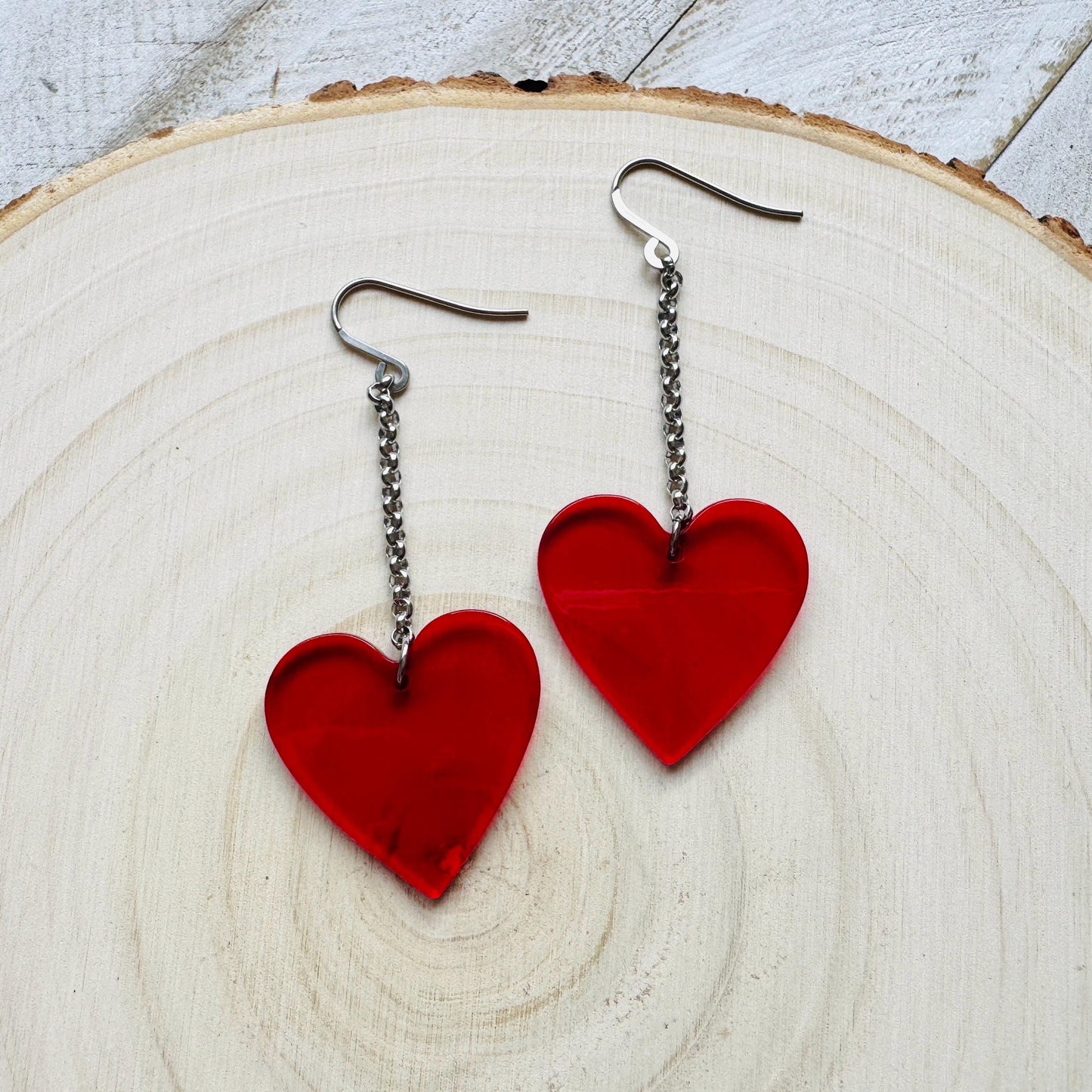 Red Heart Earrings