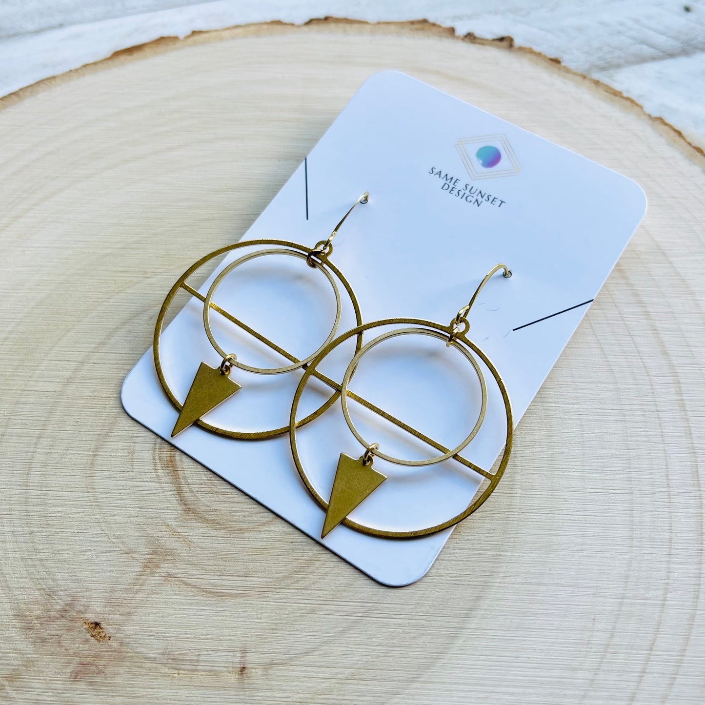 Brass Hoop Earrings