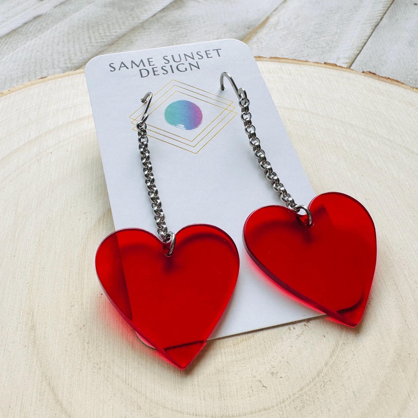 Red Heart Earrings